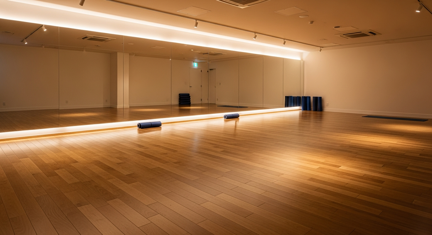 Спокойная атмосфера студии стретчинга